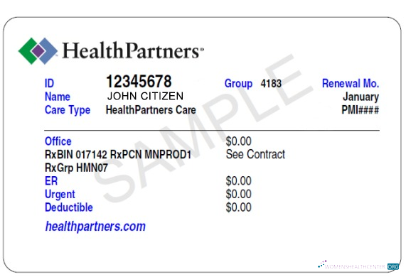 Download USA HealthPartners health insurance card Photoshop template
